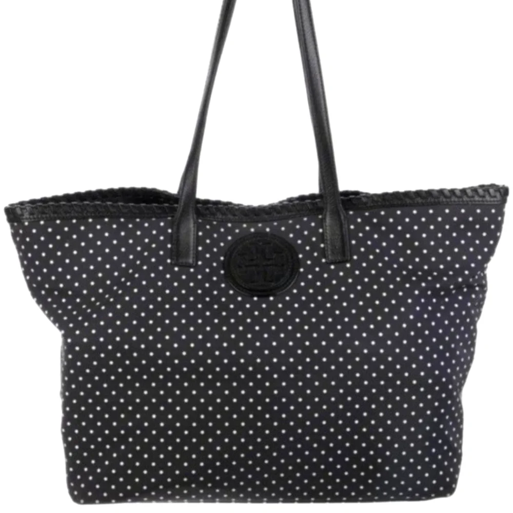 Tory Burch Large Nylon and Leather Trim Tote Bag